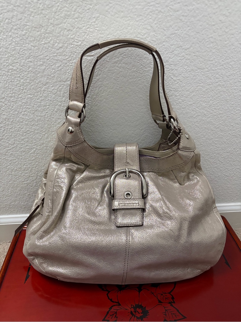 Coach Metallic Champagne Tote Handbag